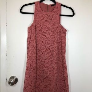 A Pink Lace Mini Dress w/pockets Mango Suit Size S